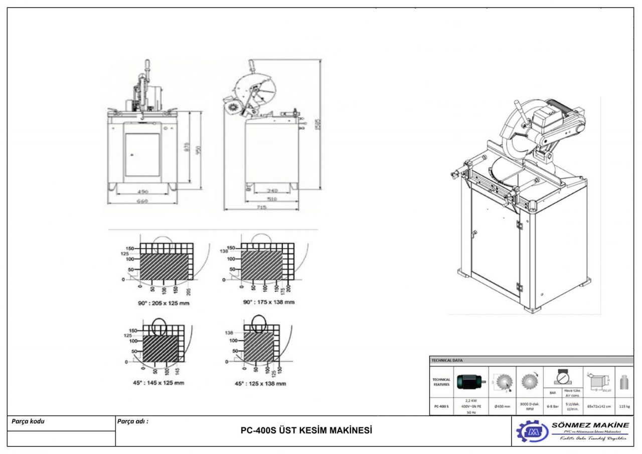 Üst Kesim Makinesi PC400S